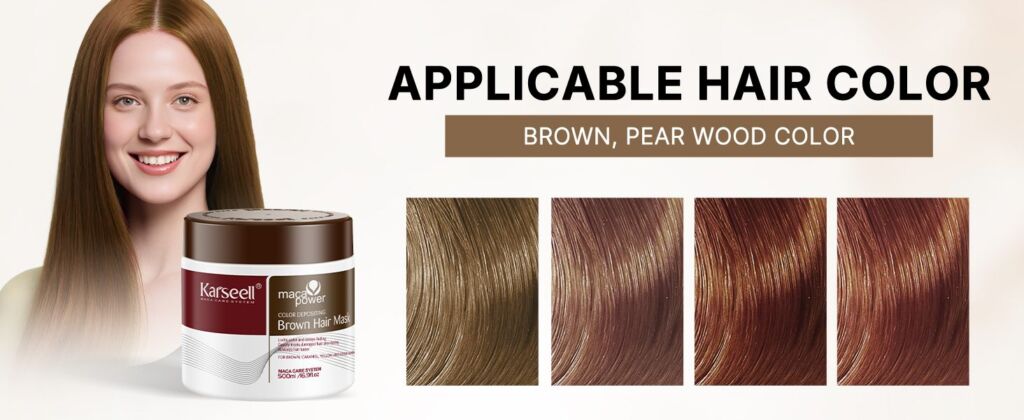 Karseell Hair Color Depositing Mask, Brown Conditioner for Colored and Bleached Hair