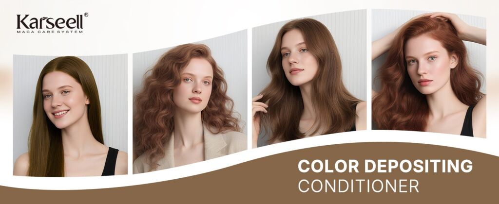 Karseell Hair Color Depositing Mask, Brown Conditioner for Colored and Bleached Hair
