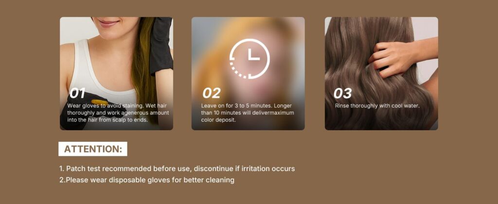 Karseell Hair Color Depositing Mask, Brown Conditioner for Colored and Bleached Hair