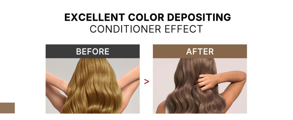 Karseell Hair Color Depositing Mask, Brown Conditioner for Colored and Bleached Hair